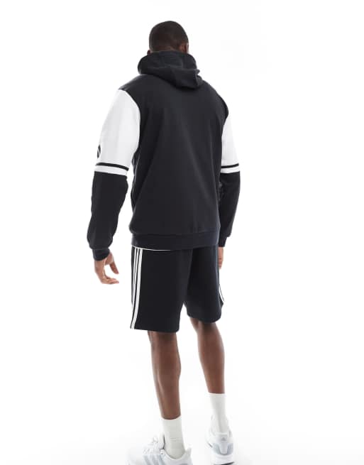 adidas Football - Squadra 25 - Sweat à capuche molletonné - Noir/blanc, 4 de 4