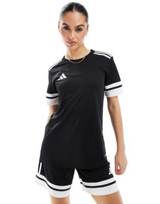 adidas Football - Squadra25 - T-Shirt in Schwarz und Weiß