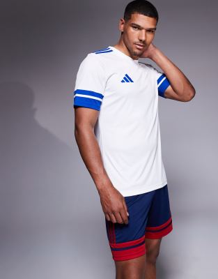 adidas Football Squadra25 t-shirt in white and blue | ASOS