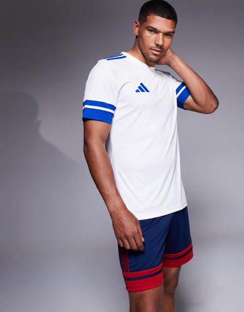 adidas Football Squadra25 t-shirt in white and blue - view 1