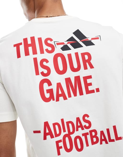 adidas - Football - T-shirt bianca con grafica, 3 di 4