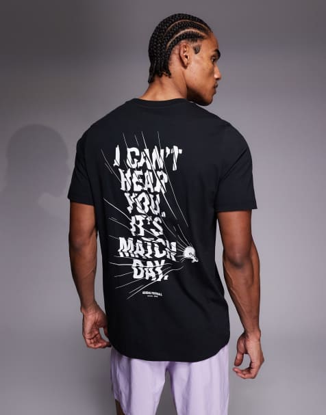 adidas Football t-shirt with back match day print in black