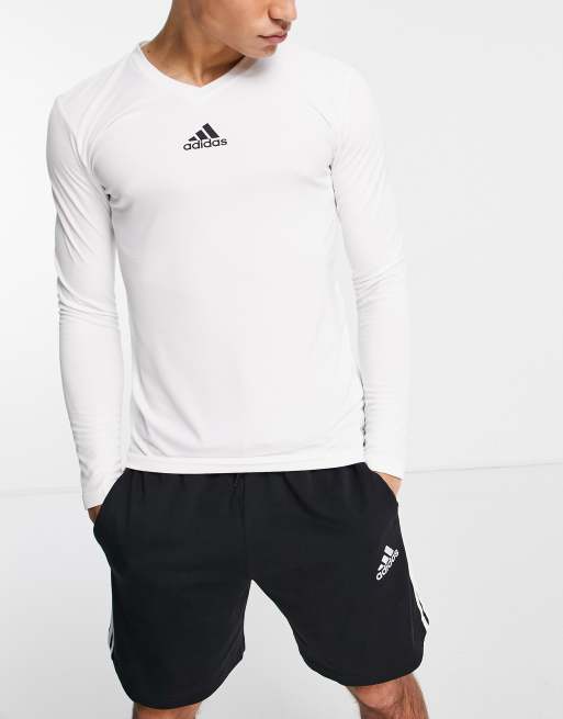 adidas Football - Team - Base layer a maniche lunghe bianco