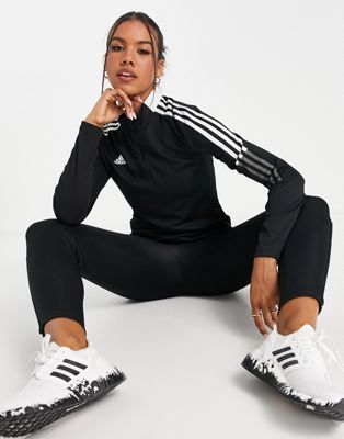 adidas Football Tiro 21 half zip sweatshirt in black - ASOS Price Checker