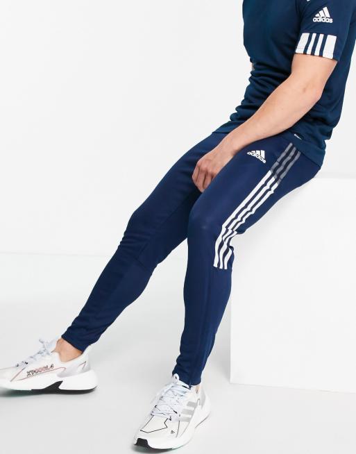 adidas – Football – Tiro 21 – Marinblå mjukisbyxor