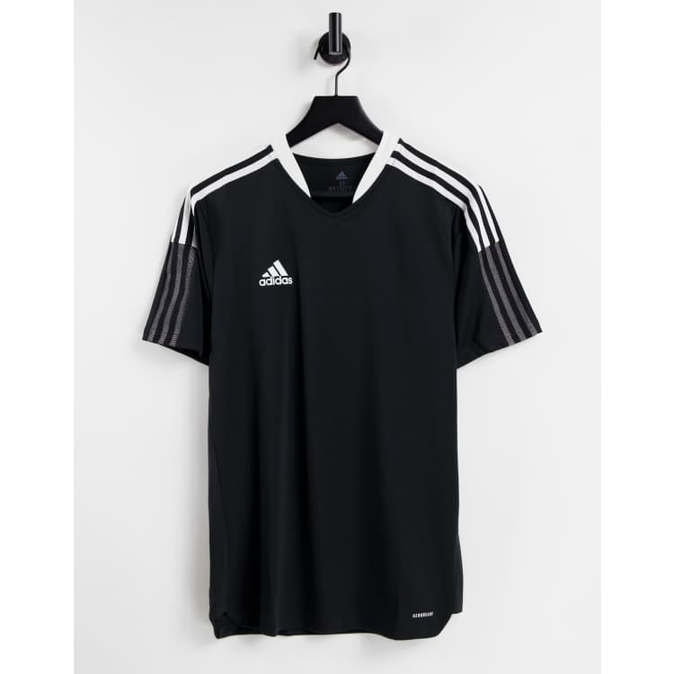 adidas Football Tiro 21 short sleeve t shirt in black ASOS