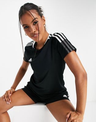 Femme adidas Football - Tiro 21 - T-shirt à trois bandes - Noir