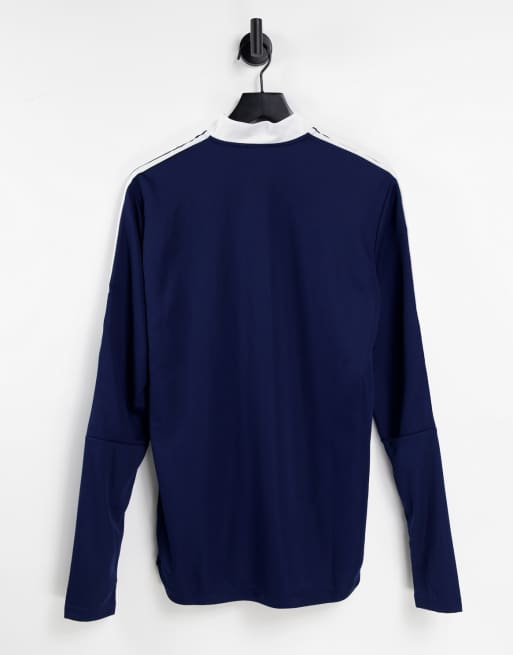 adidas Football - Tiro 21 - Top con zip corta blu navy, 2 di 4