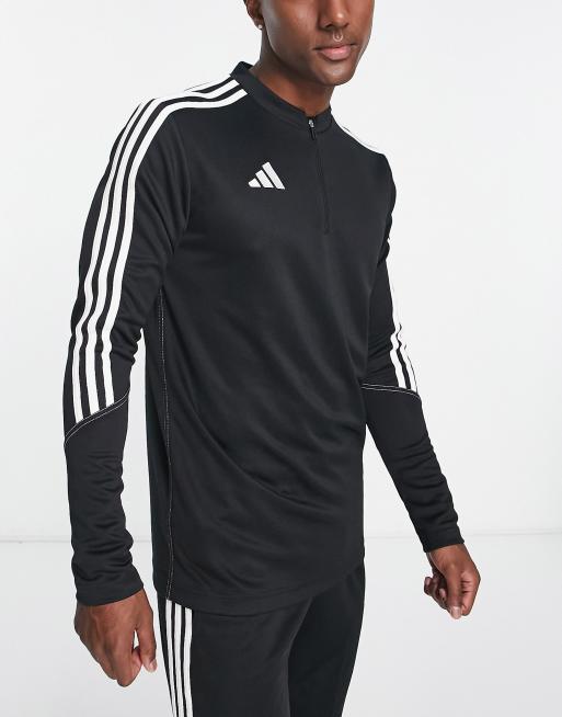 adidas Football – Tiro 23 – Czarno-biała bluza z zamkiem pod szyją