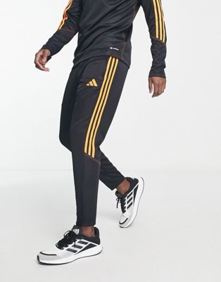 adidas Football Tiro 23 joggers in black and orange - ASOS Price Checker