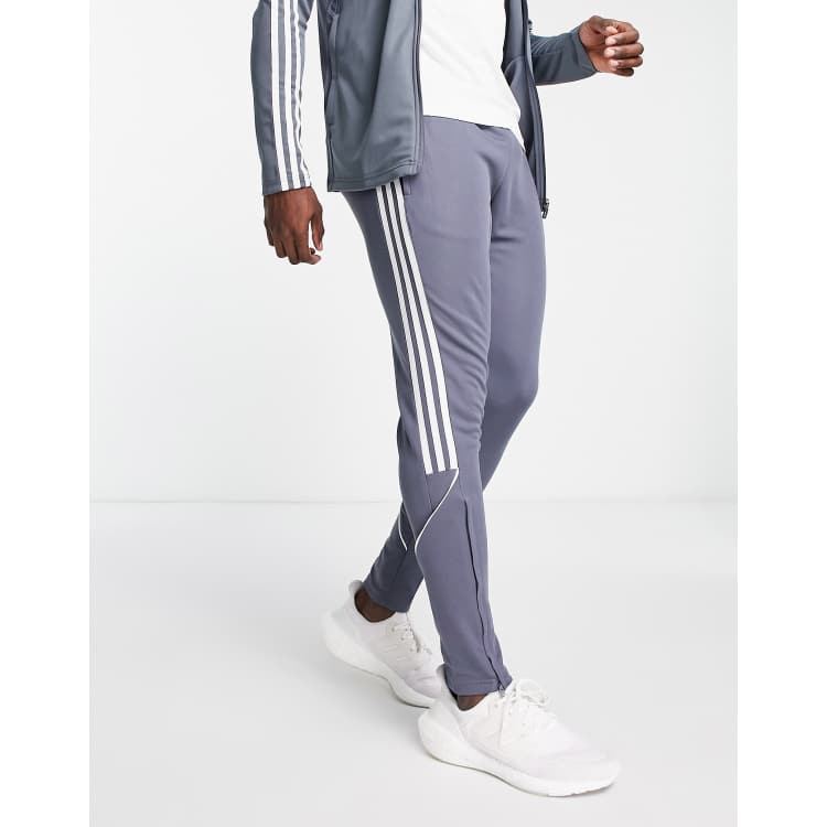 adidas Football Tiro 23 sweatpants in gray and white