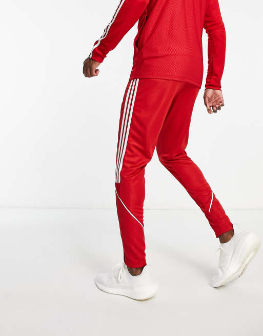 Women's adidas Retro Luxury Track Suit Pants Jacket Biege/Red Size Small