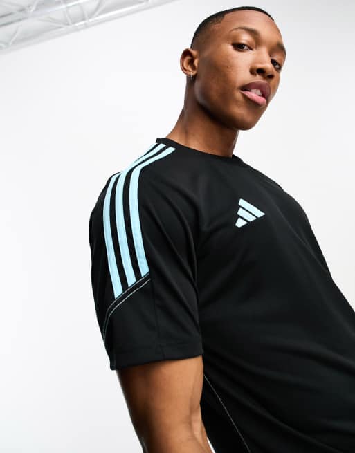 Black and 2025 blue adidas shirt