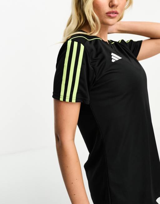 Black and 2025 green adidas shirt