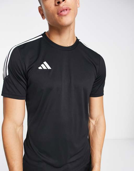 adidas Football Tiro 23 t shirt in black and white ASOS