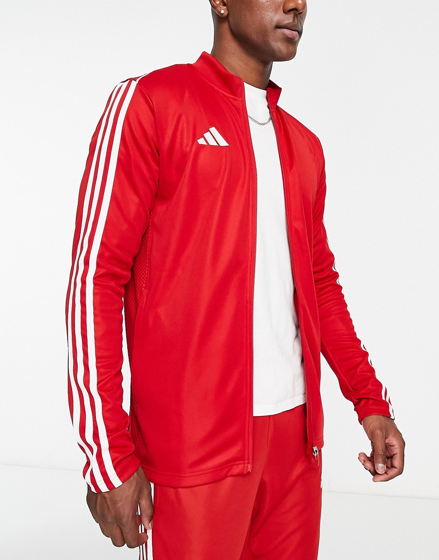 Shop Adidas Originals Adidas Football Tiro 23 Track Jacket In Red And White