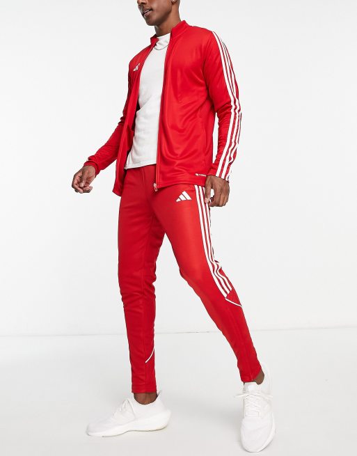 White and red hot sale track jacket