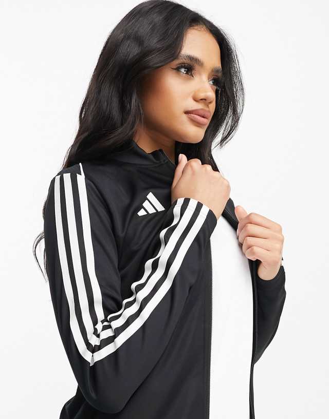 adidas Football Tiro 23 zip track top in black