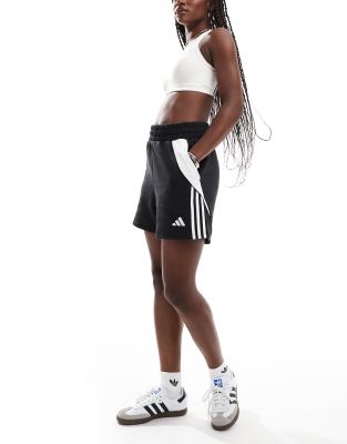 adidas Football Tiro 24 sweat shorts in black - view 1