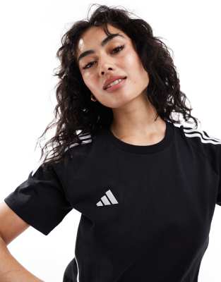 adidas performance Football Tiro 24 sweat t-shirt in black