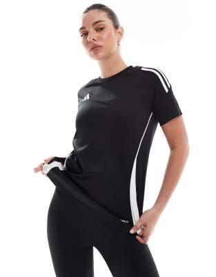 adidas performance Football Tiro 24 t-shirt in black