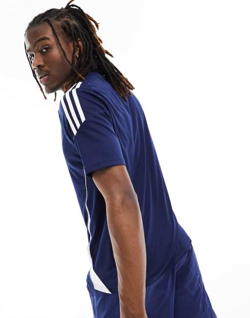 adidas Football Tiro 24 t shirt in navy ASOS