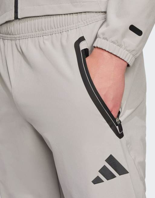 adidas Football Tiro 25 competition vis tech travel pants in grey, 3 of 4