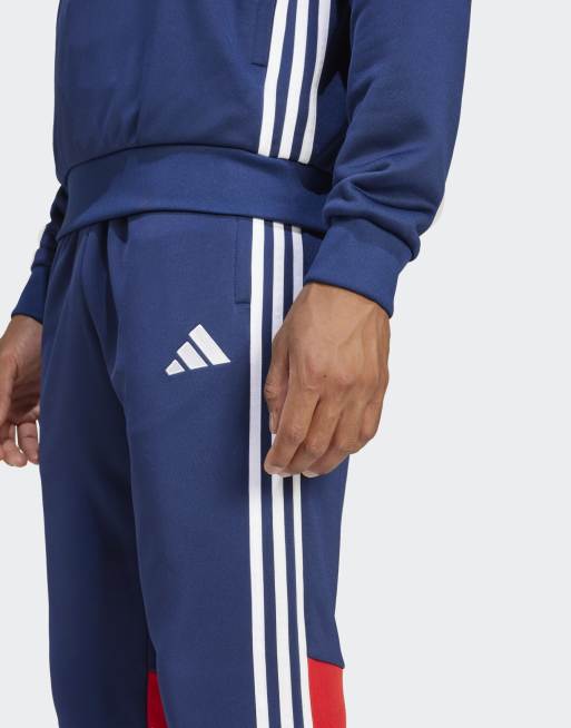 adidas Football – Tiro 25 Essentials – Marinblå och röda sweatpants, 2 av 5
