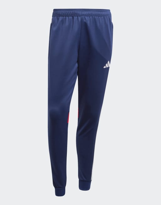 adidas Football – Tiro 25 Essentials – Marinblå och röda sweatpants, 5 av 5