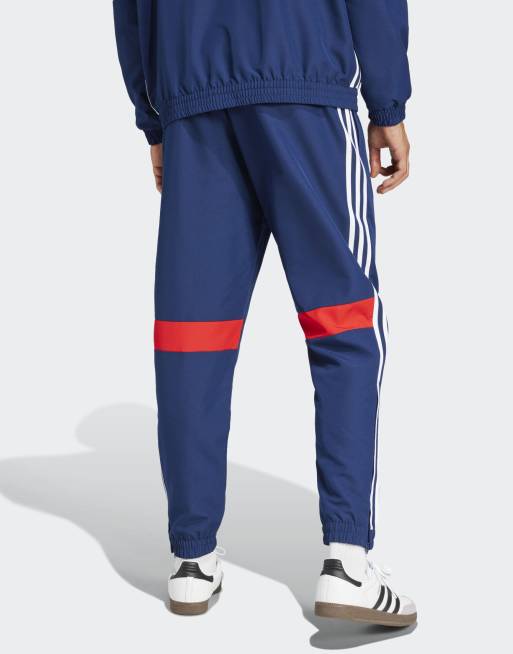 adidas - Football Tiro 25 Essentials - Pantaloni blu navy team e rosso , 4 di 5