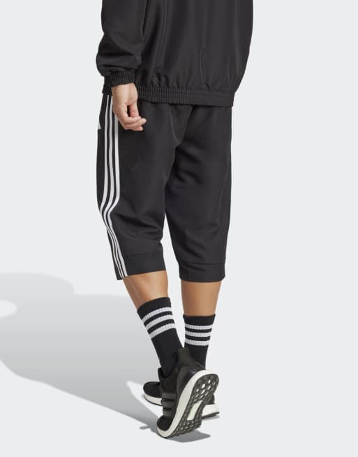 adidas - Football Tiro 25 Essentials - Pantaloni neri e bianchi a 3/4, 4 di 5