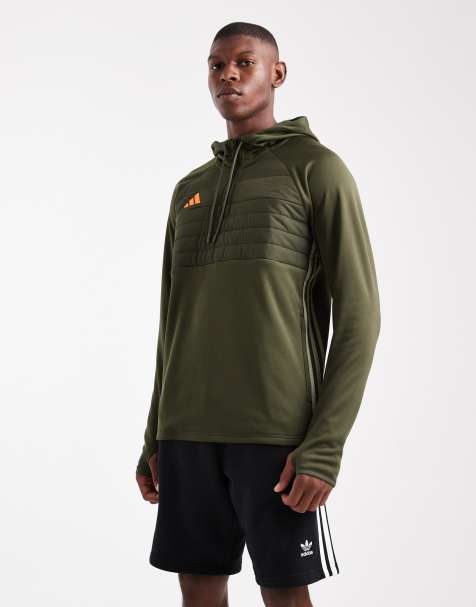 adidas Football Tiro 25 essentials winterized training top in night cargo / tent green / imp - view 1