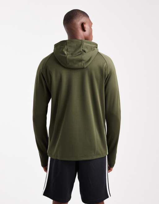 adidas Football Tiro 25 essentials winterized training top in night cargo / tent green / imp, 3 of 5