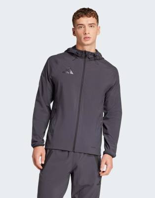 adidas Football Tiro 25 pro vis tech travel jacket in grey