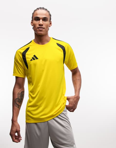 adidas Football - Tiro 26 - Gul fodboldtrøje med sorte detaljer - view 1