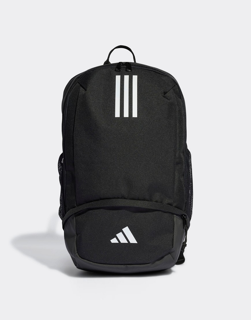 adidas Football Tiro backpack in black and white