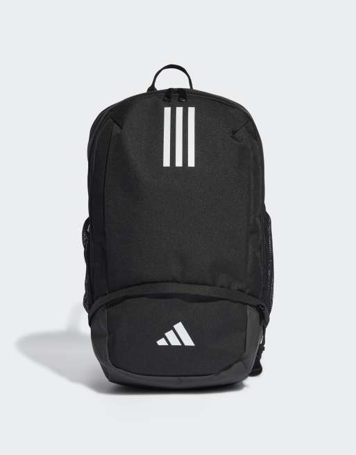 Adidas black store and white backpack