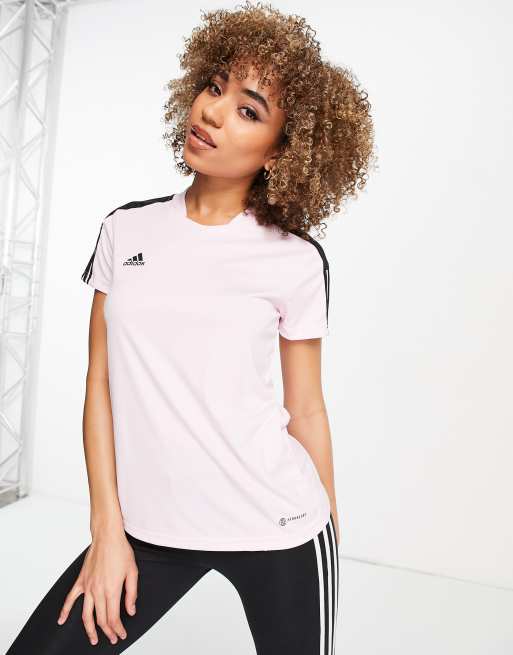 adidas Football - Tiro Essential - T-shirt i sort og pink