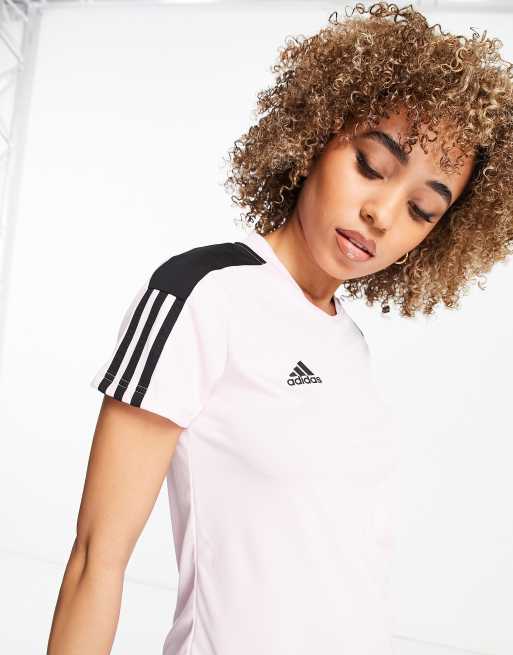 Pink and hotsell black adidas shirt