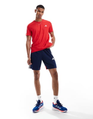 Short Marine Et Rouge Vintage 80's - Short De Foot Ancien France Taille 42