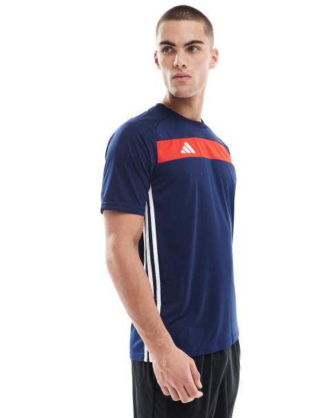 adidas - Football Tiro Essentials - T-shirt blu navy e rossa - view 1