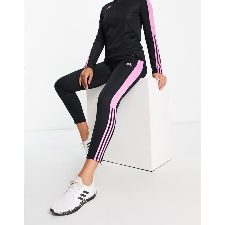 Pink and black adidas joggers online