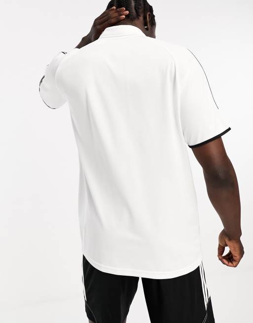 adidas Football Tiro polo shirt in white, 4 of 4