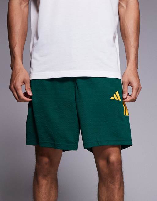 adidas Football Tiro shorts in green and gold, 3 of 5