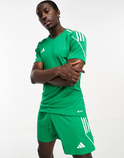 Green adidas store football shorts