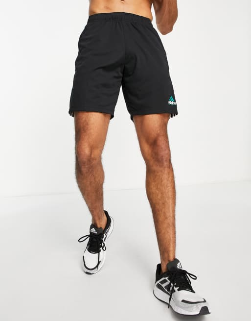 Black shorts 2025 with green stripes