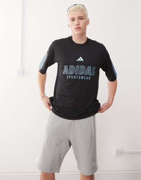 adidas Football – Tiro – T-Shirt aus Jersey in Schwarz und Blau - view 1