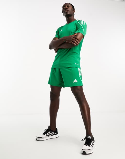 Adidas green 2024 shorts and shirt