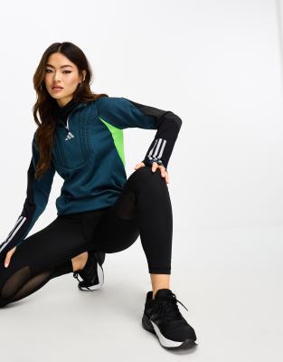 adidas  Football Tiro hooded track top in dark blue - ASOS Price Checker