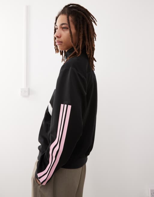 adidas Football Tiro track jacket in black and pink, 4 of 4